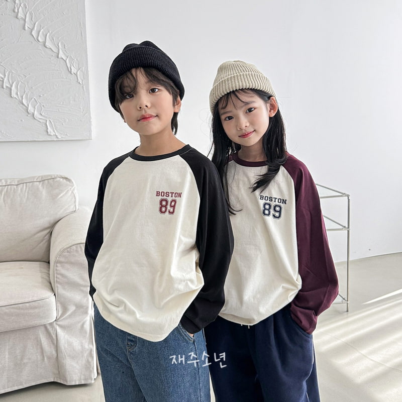 Witty Boy - Korean Children Fashion - #toddlerclothing - Boston Raglan Tee