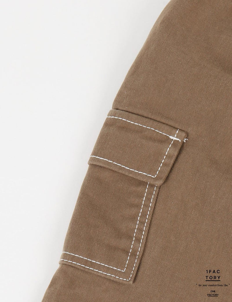 1 Fac - Korean Children Fashion - #Kfashion4kids - Peach Peach Wide Cargo Pants - 7