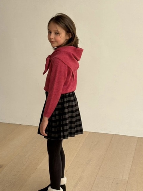 Checked Hidden Skirt