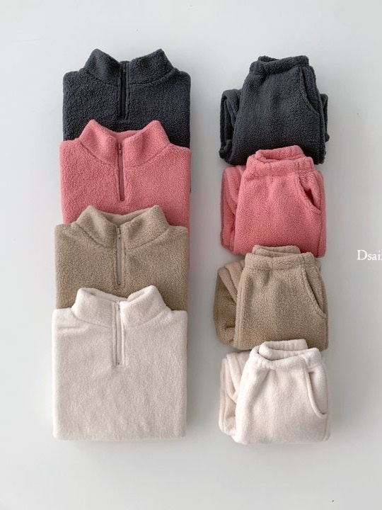 Double-sided Fleece Soft Anorak Set