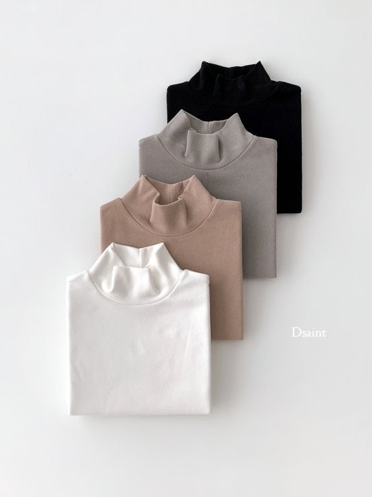 Peach Fleece Turtleneck Tee