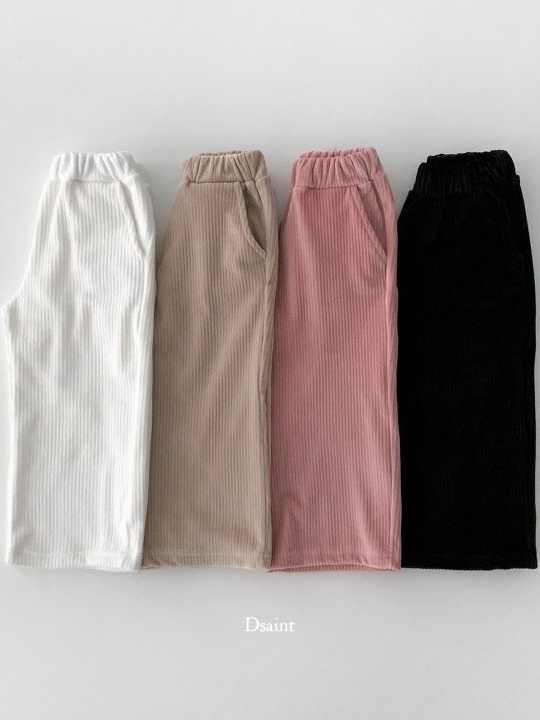 Corduroy Fleece Wide Pants