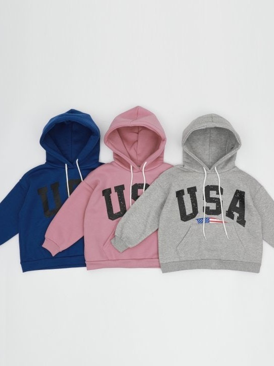 USA Fleece Hood Sweatshirts