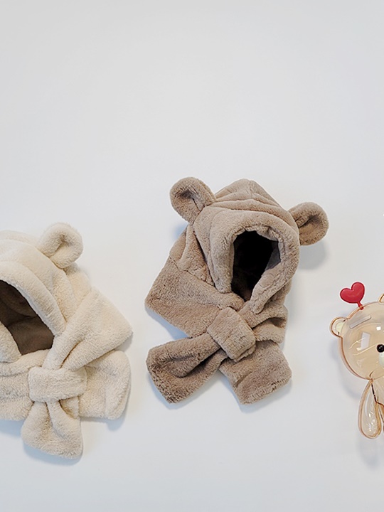 Ribbon Bear Hood Muffler Ribbon Bear Hood Muffler