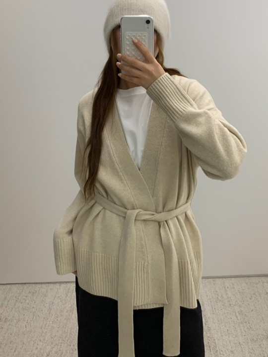 Wool Cashmere Slit Robe Cardigan Wool Cashmere Slit Robe Cardigan