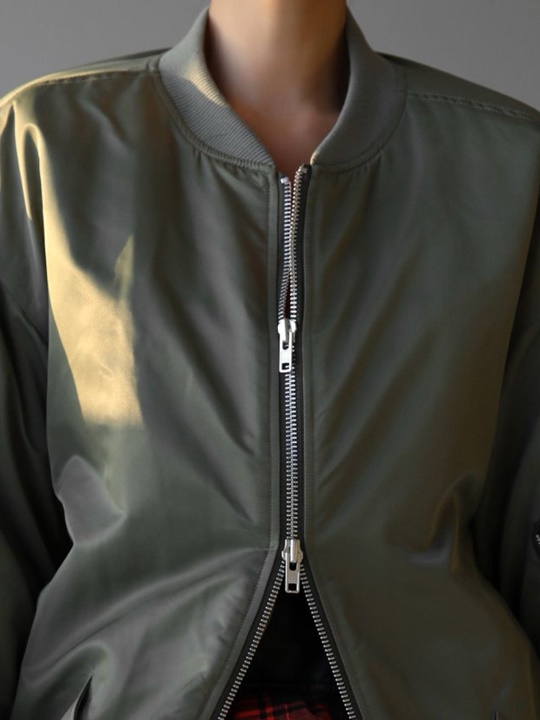 Super Oversized Two Way Zipper MA-1 Bomber Jacket Super Oversized Two Way Zipper MA-1 Bomber Jacket