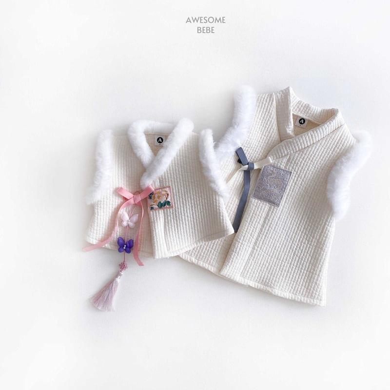 Awesome Bebe - Korean Children Fashion - #kidsshorts - Girl Quilting Hanbok Vest