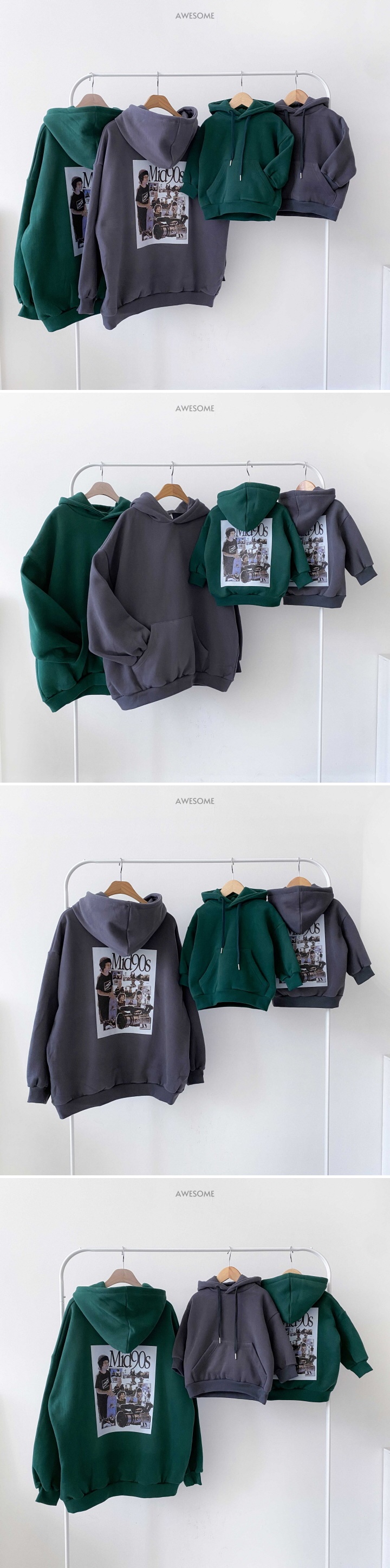 Awesome Bebe - Korean Women Fashion - #momslook - Mom Back Printing Fleece Hoody