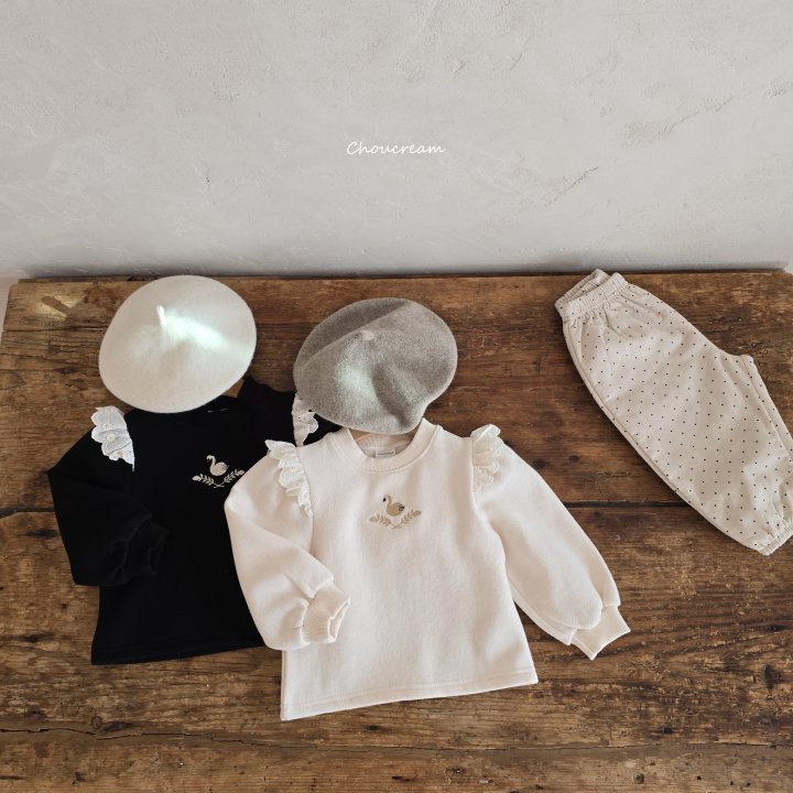 Choucream - Korean Baby Fashion - #onlinebabyboutique - Swan Frill Tee - 12