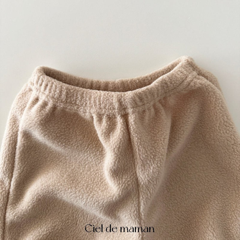 Ciel De Maman - Korean Baby Fashion - #babyclothing - Fleece Cherry Top Bottom Set - 7