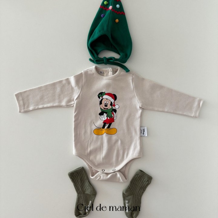 Ciel De Maman - Korean Baby Fashion - #babyoutfit - Santa Minky Suit Leggings Set - 3
