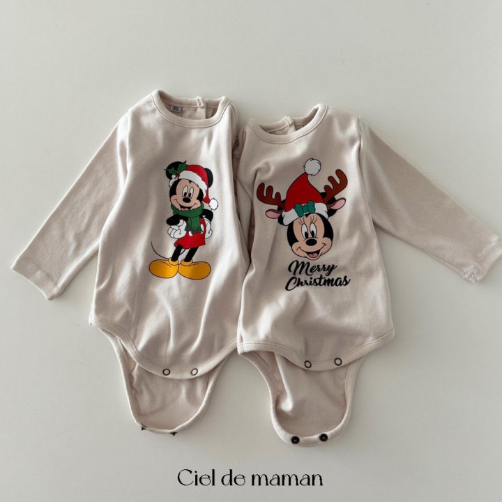 Ciel De Maman - Korean Baby Fashion - #babyoutfit - Santa Minky Suit Leggings Set - 4