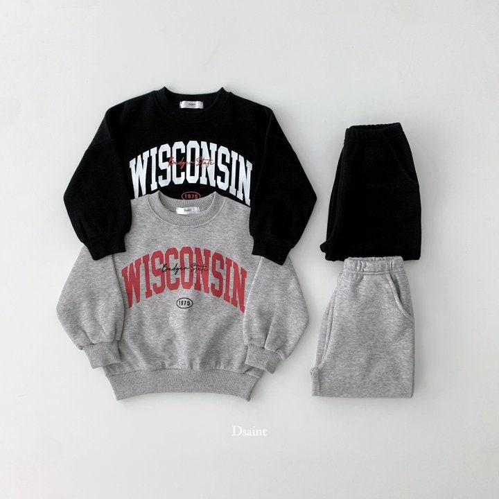 Dsaint - Korean Children Fashion - #childofig - Wisconsin Fleece Jogger Set - 2