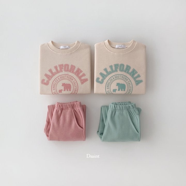 Dsaint - Korean Children Fashion - #childofig - California Bear Fleece Jogger Set