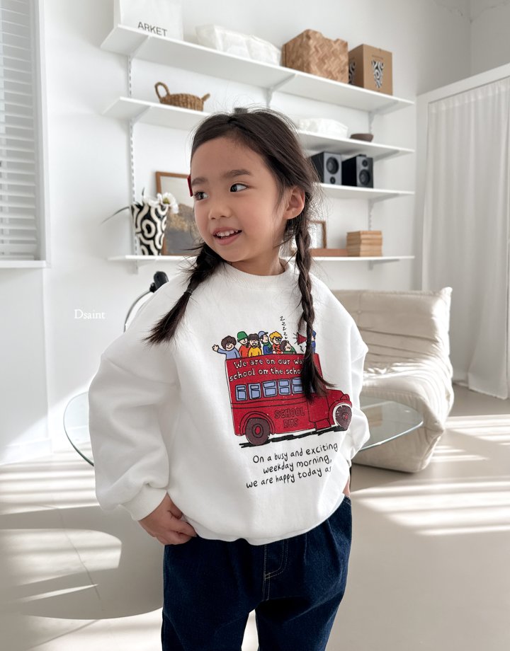 Dsaint - Korean Children Fashion - #childofig - School Bus Fleece Sweatshirts - 9