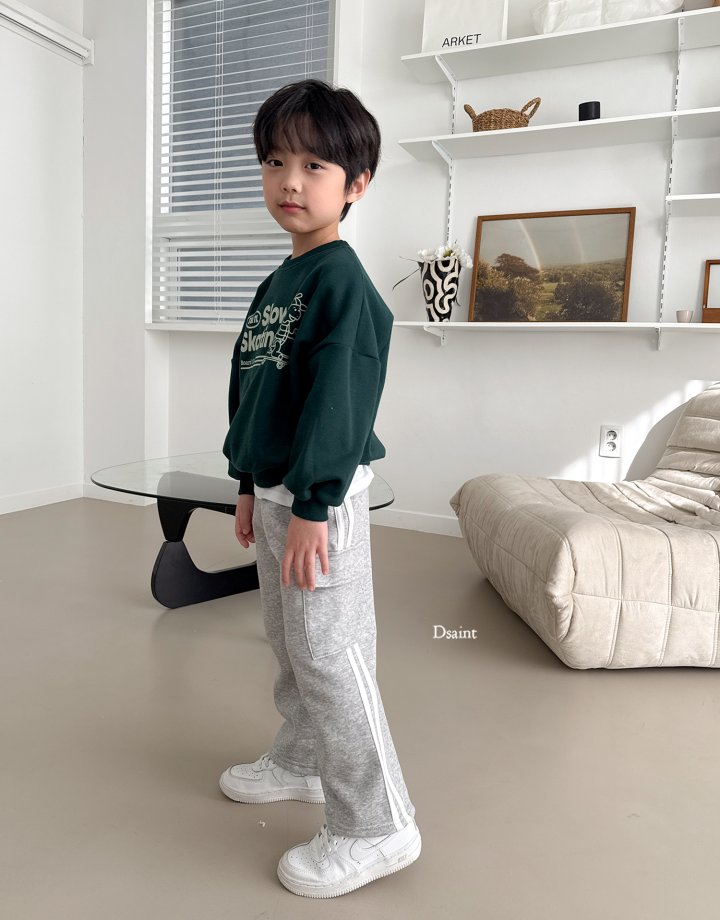 Dsaint - Korean Children Fashion - #discoveringself - Two Stripes Fleece Cargo Pants - 11