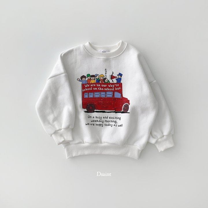 Dsaint - Korean Children Fashion - #magicofchildhood - School Bus Fleece Sweatshirts - 3