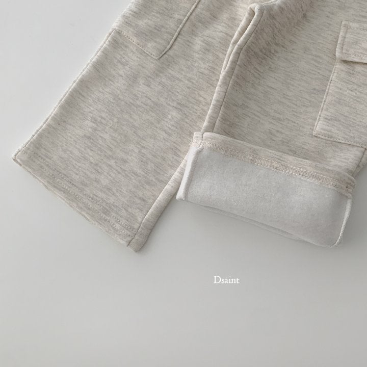 Dsaint - Korean Children Fashion - #stylishchildhood - Fit Fleece Wide Cargo Pants - 9