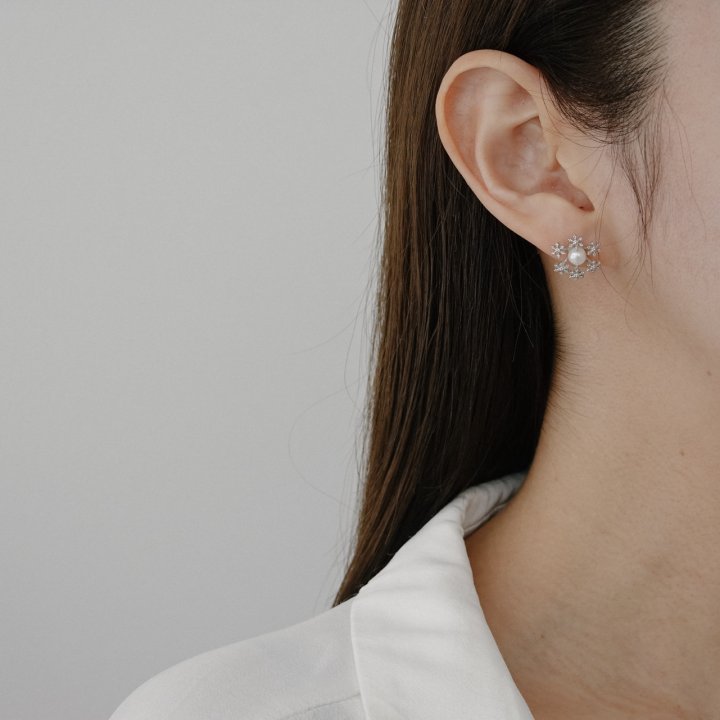 Eeiitt - Korean Women Fashion - #momslook - Hemming Snowflake Earrings - 8