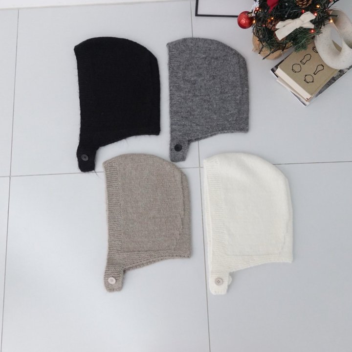 Eeiitt - Korean Women Fashion - #momslook - Petite Flower Button Balaclava - 8