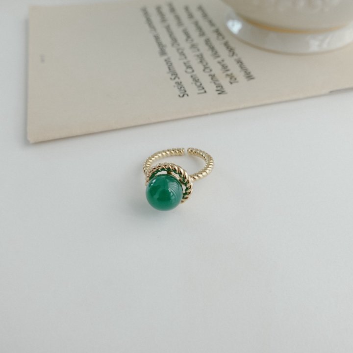 Eeiitt - Korean Women Fashion - #restrostyle - Adelate Gemstone Ring - 4