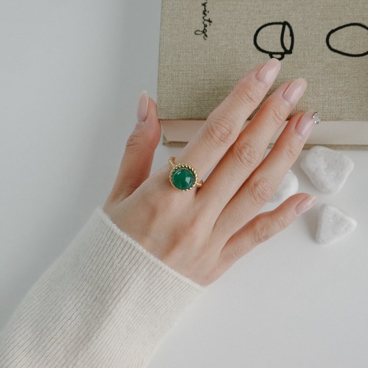Eeiitt - Korean Women Fashion - #vintagekidsstyle - Adelate Gemstone Ring