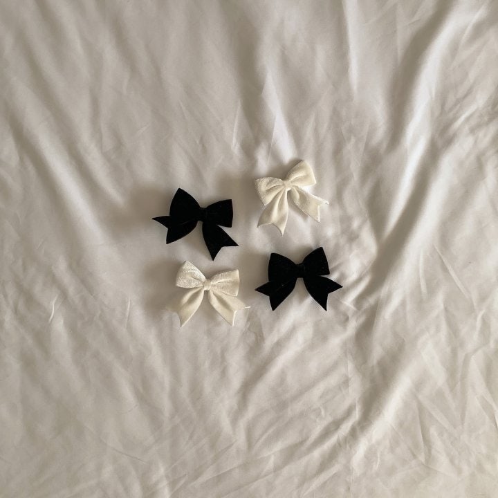 Fondue - Korean Baby Fashion - #onlinebabyshop - Velvet Ribbon Hairpin - 5