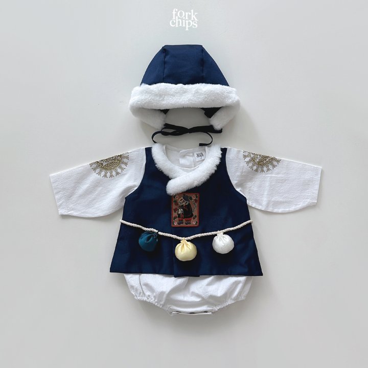 Fork Chips - Korean Baby Fashion - #babyoninstagram - Gonji Hanbok Hat - 6