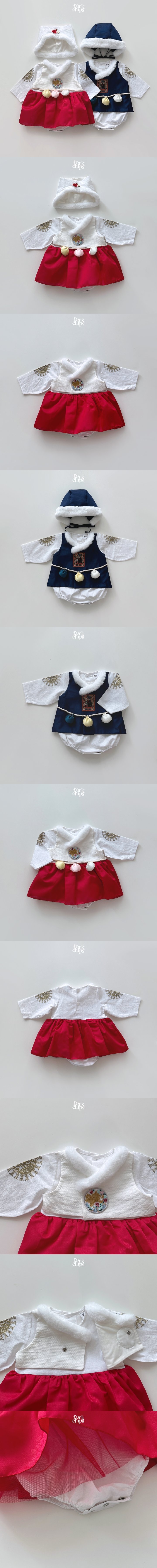 Fork Chips - Korean Baby Fashion - #babyoninstagram - Yeonji Gonji Girl Hanbok