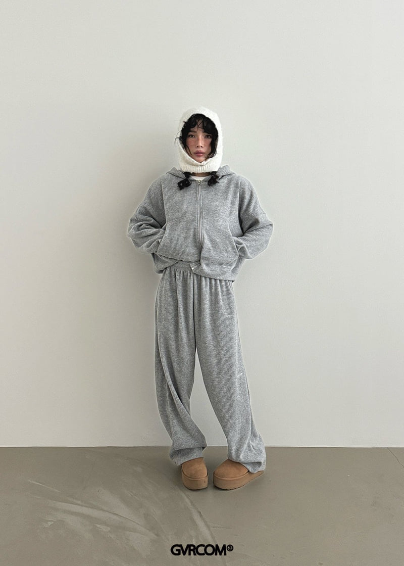 Gavara Market - Korean Women Fashion - #momslook - Bronze Knit Hood Zip-up Jacket - 10