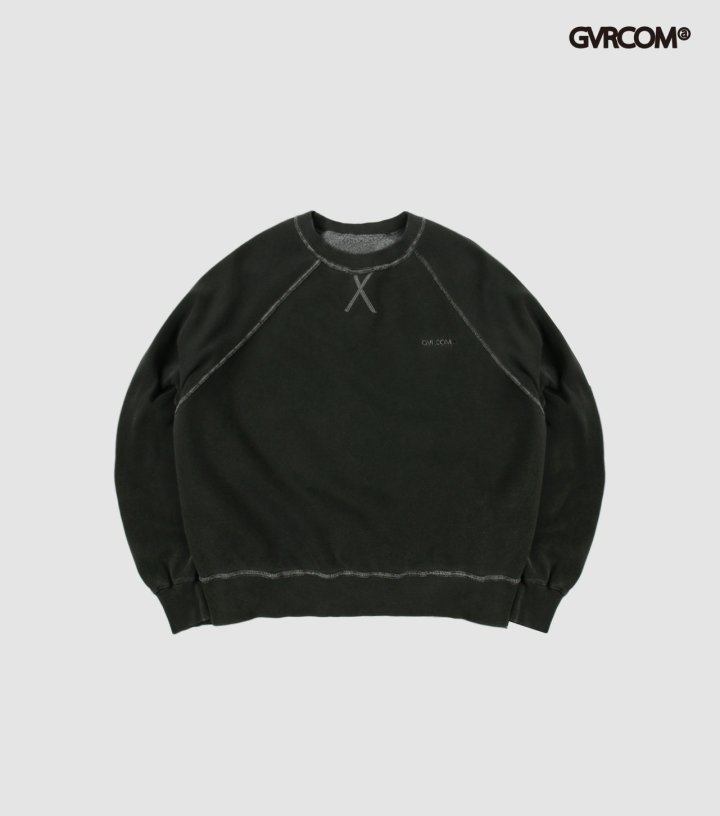 Gavara Market - Korean Women Fashion - #vintageinspired - Front Pigment Sweatshirts - 4