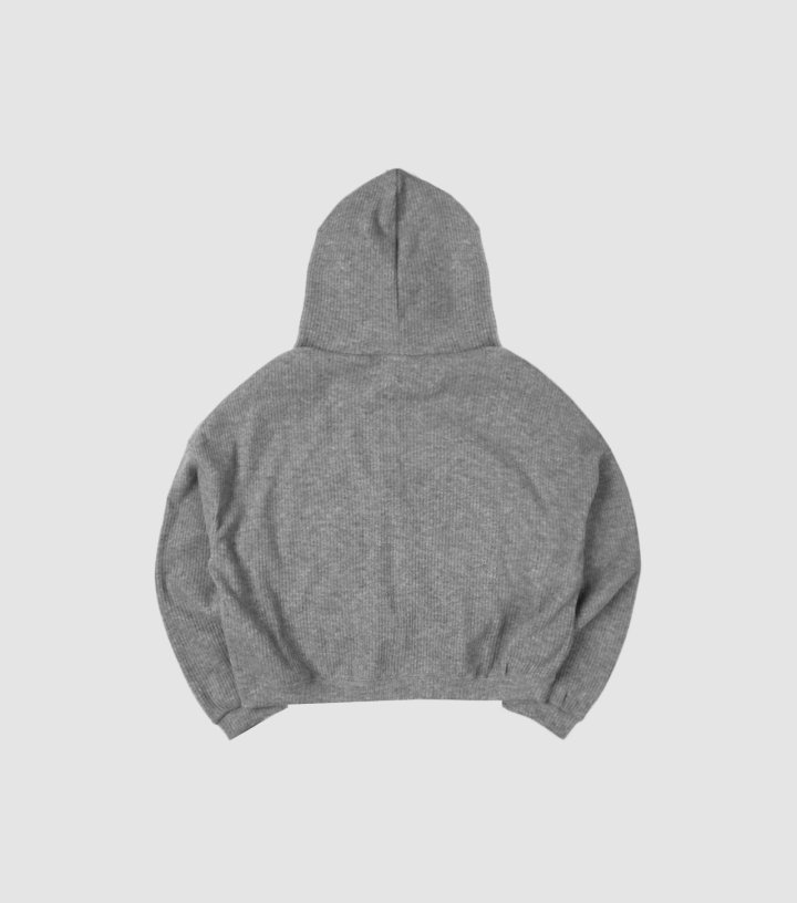 Gavara Market - Korean Women Fashion - #womensfashion - Bronze Knit Hood Zip-up Jacket - 5