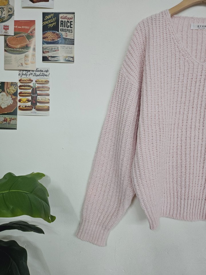 Gram - Korean Women Fashion - #womensfashion - V Love Knit - 6