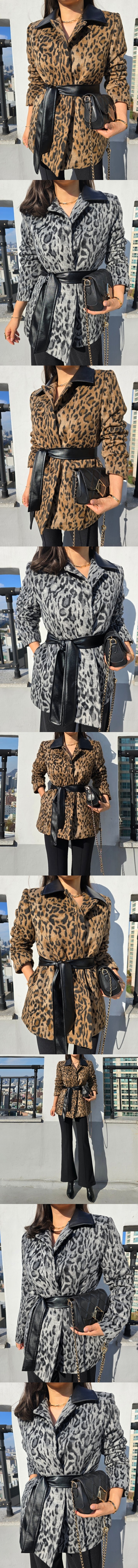 Gratia - Korean Women Fashion - #momslook - Leopard Wool Jacket