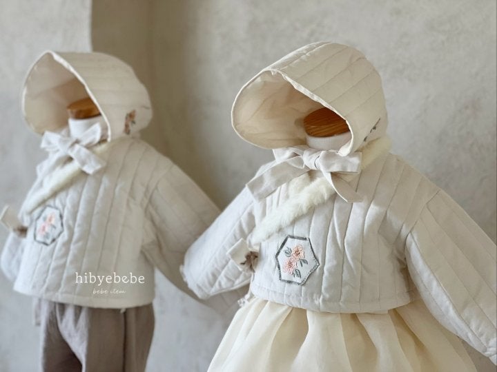 Hi Byebebe - Korean Baby Fashion - #babyfever - Floral Quilted Girls Hanbok Set - 6