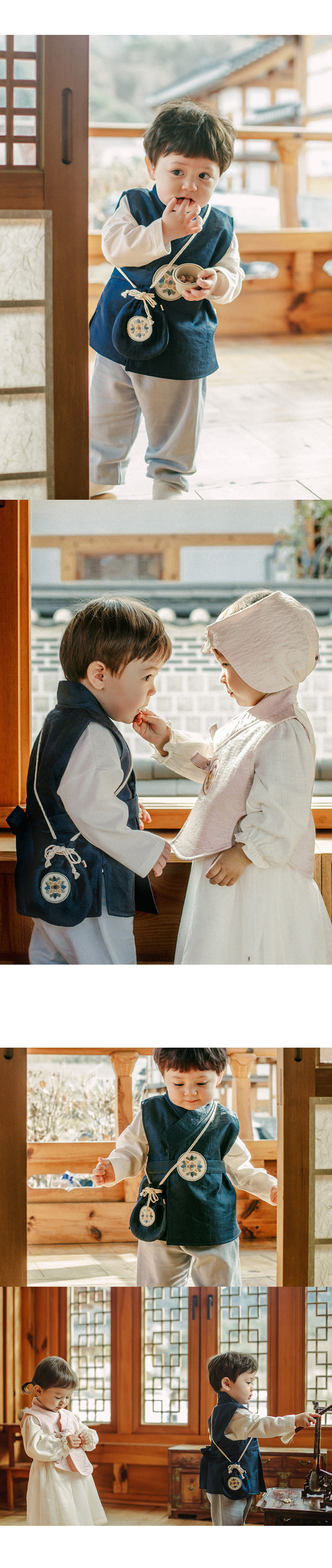 Kids Clara - Korean Baby Fashion - #babyfashion - Gaonnuri Vest Top Bottom Baby Boy Hanbok Set - 2