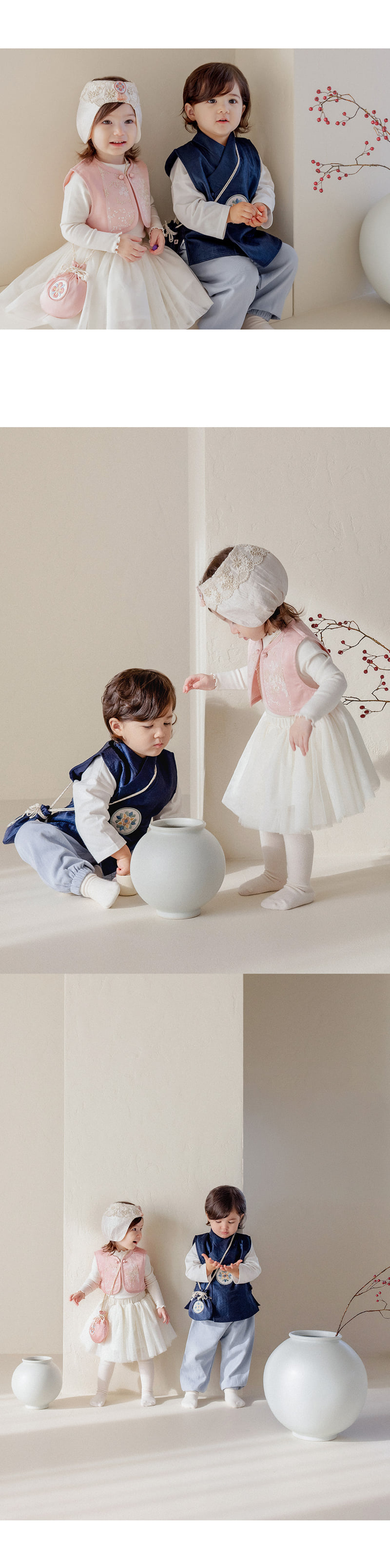 Kids Clara - Korean Baby Fashion - #babyfever - Gaonnuri Vest Top Bottom Baby Boy Hanbok Set - 4