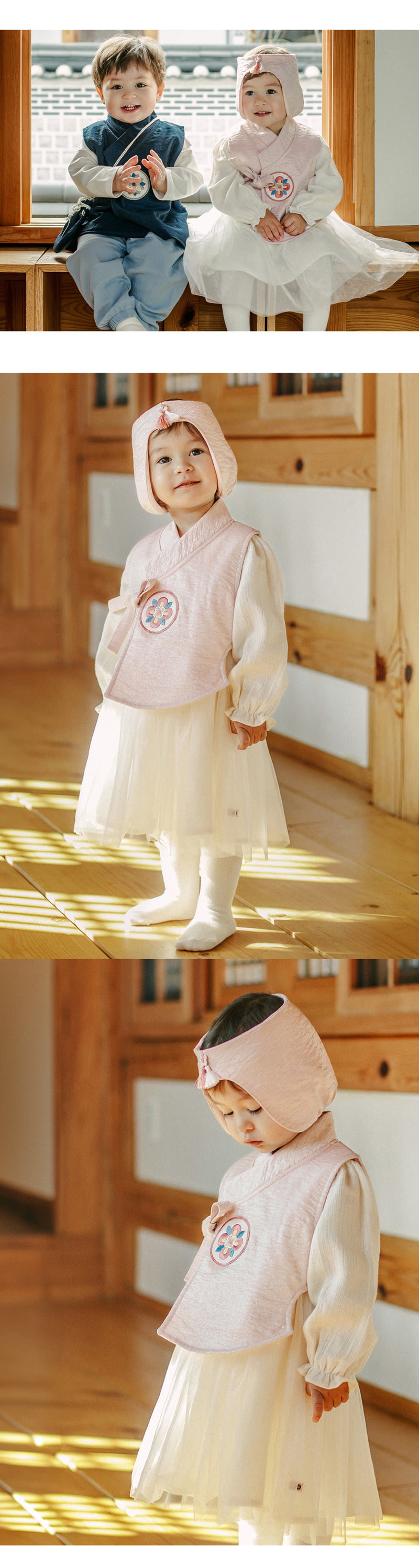 Kids Clara - Korean Baby Fashion - #babylifestyle - Gaonnuri One-Piece Girl Baby Hanbok Set - 3