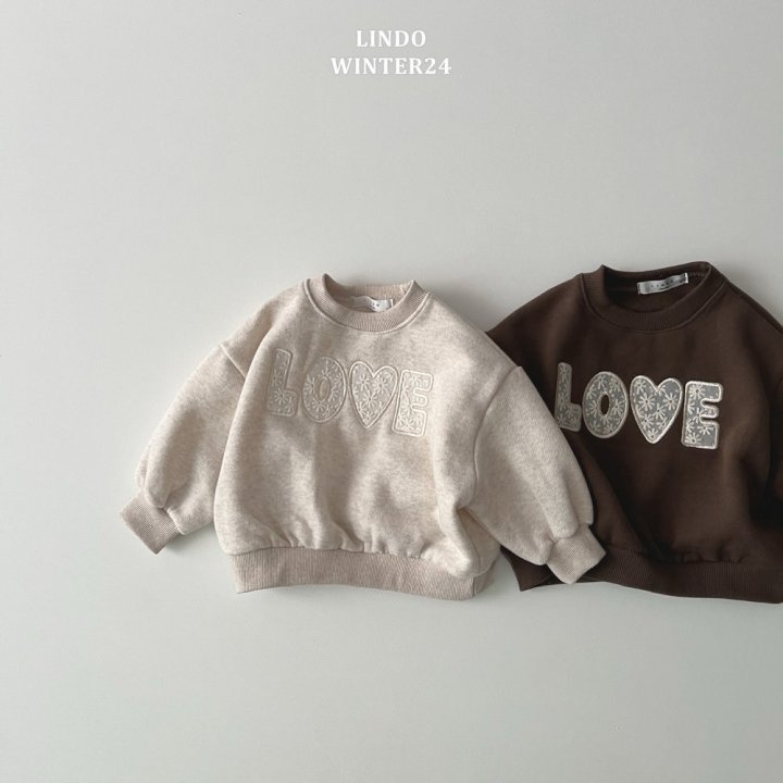 Lindo - Korean Children Fashion - #toddlerclothing - Love Lace Patch Sweatshirts