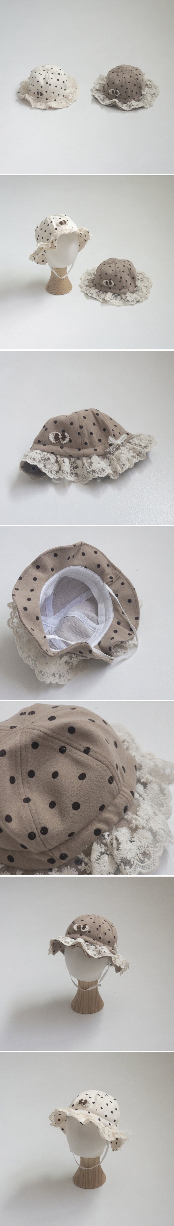 Little Hat - Korean Baby Fashion - #babyboutique - Dot Frill Bucket Hat