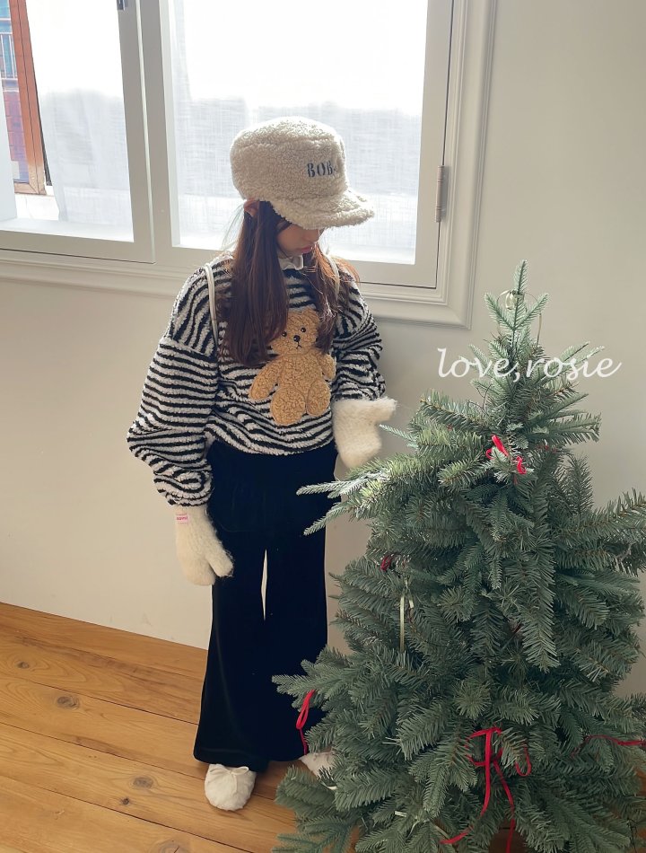 Love Rosie - Korean Children Fashion - #childofig - Stripe Fleece Sweatshirts - 4