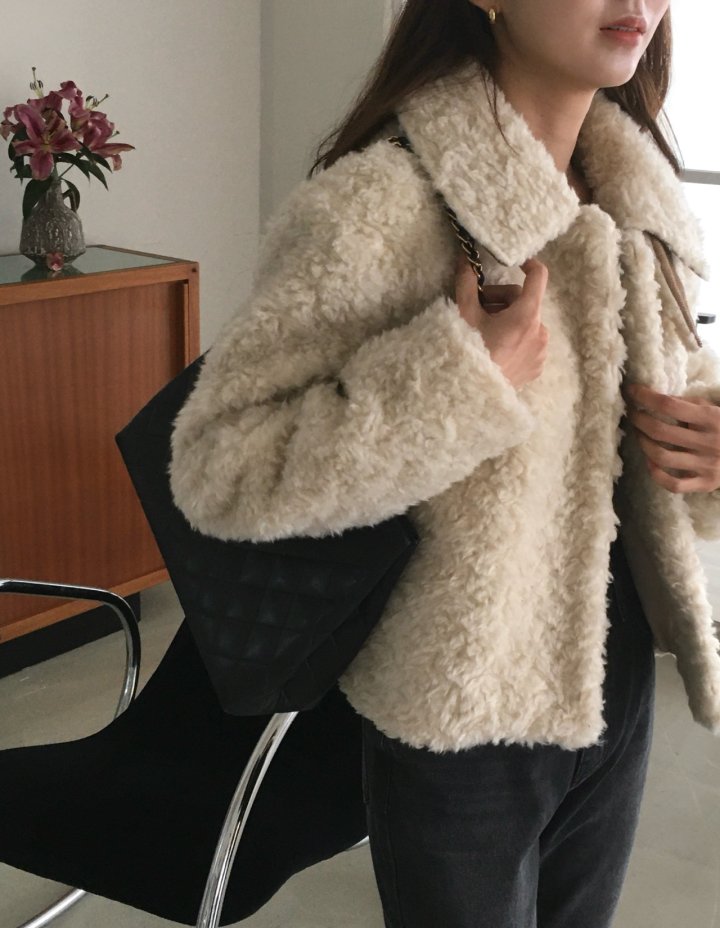 Moani - Korean Women Fashion - #momslook - Shearing Soft jacket - 7