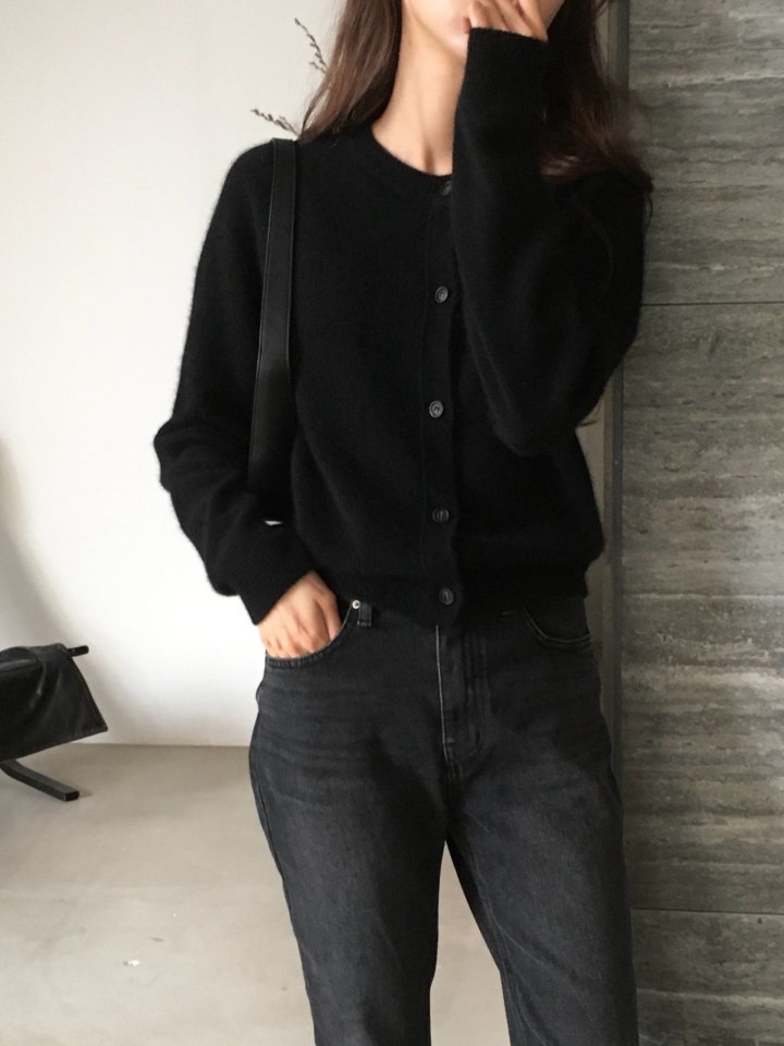 Moani - Korean Women Fashion - #womensfashion - Raccoon O-neck cardigan - 8