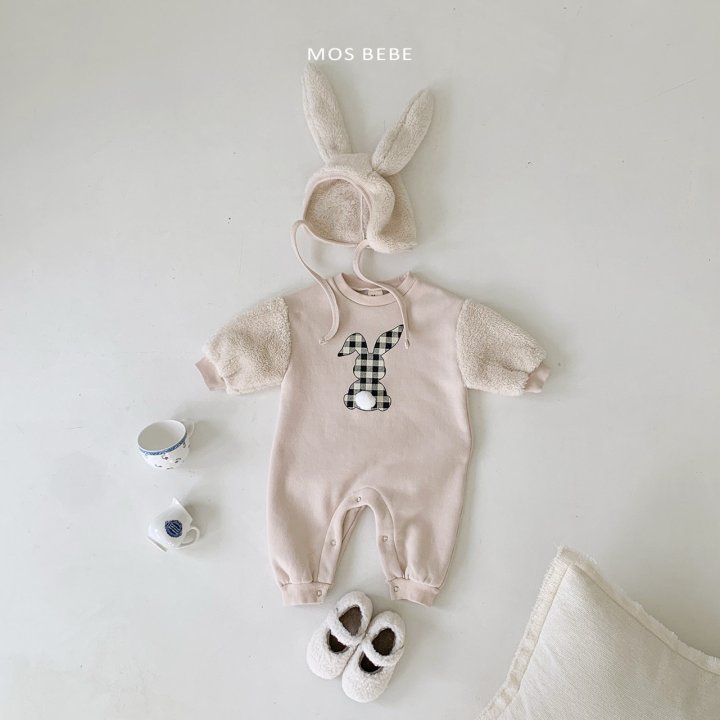 Mos Bebe - Korean Baby Fashion - #smilingbaby - Check Rabbit Suit - 3