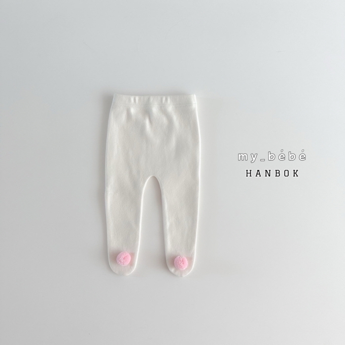 My Bebe - Korean Baby Fashion - #babylifestyle - Pompom Foot Leggings - 6