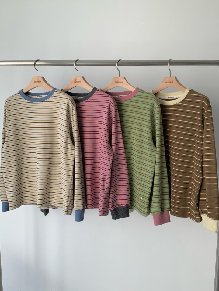 Our Moment - Korean Women Fashion - #pursuepretty - Brick Stripe Tee - 12