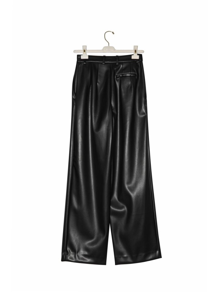 Paper Moon - Korean Women Fashion - #momslook - Low Waisted Double Pleats Wide Trousers​ - 5