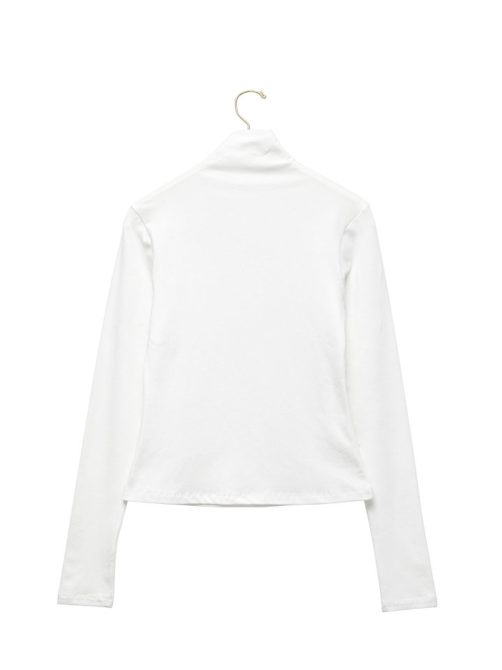 Paper Moon - Korean Women Fashion - #momslook - Front Cut-out Detail Long Sleeved Turtleneck Tee - 12