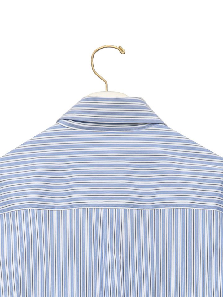 Paper Moon - Korean Women Fashion - #momslook - Boyfriend Fit Oversized Striped Button Down Shirt - 12