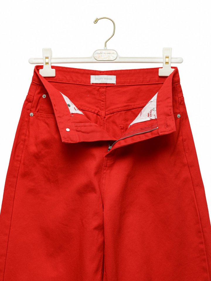 Paper Moon - Korean Women Fashion - #womensfashion - Color Point Wide Cotton Twill Trousers - 11